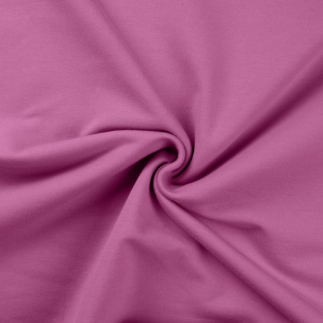 Coupon 3m Tissu Jogging Uni Mauve 