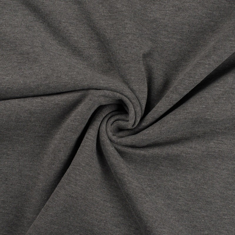 Coupon 3m Tissu Jogging Uni Gris Moyen