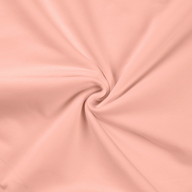 Coupon 3m Tissu Jogging Uni Rose Pale 