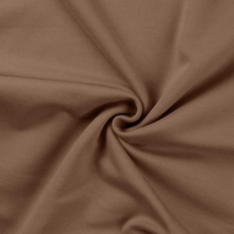 Coupon 3m Tissu Jogging Uni Taupe 