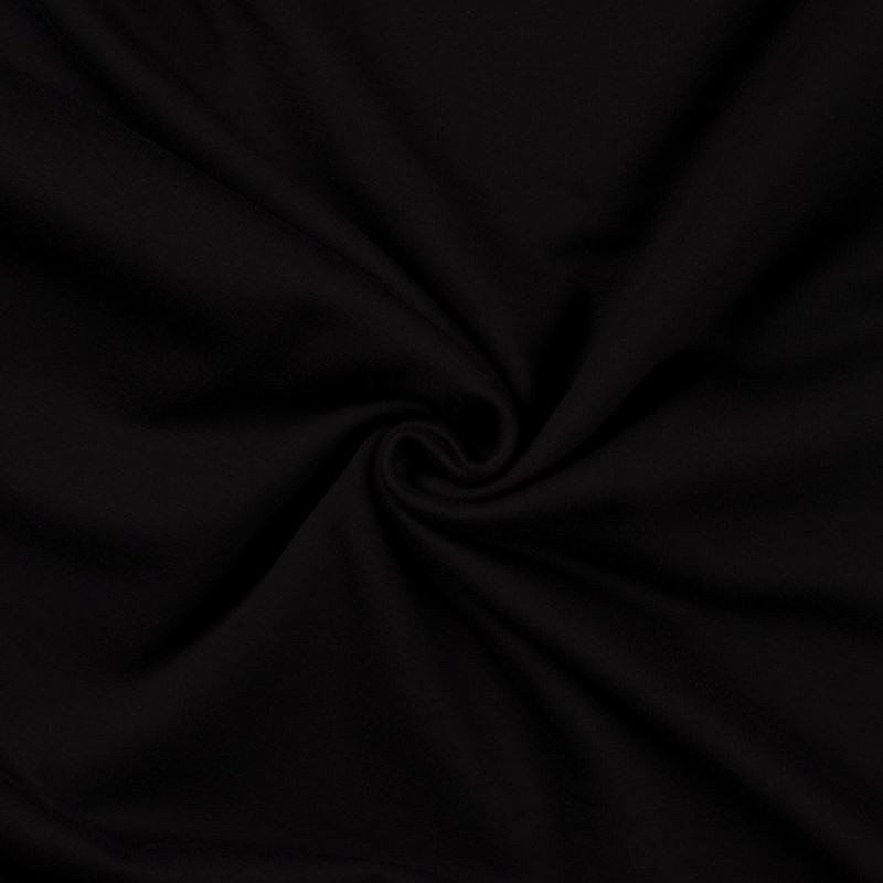 Coupon 3m Tissu Jogging Uni Noir 