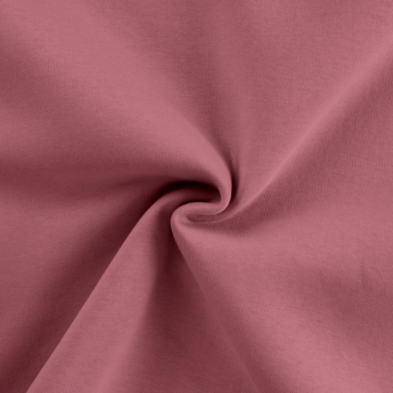 Coupon 3m Tissu Jogging Lourd Vieux Rose