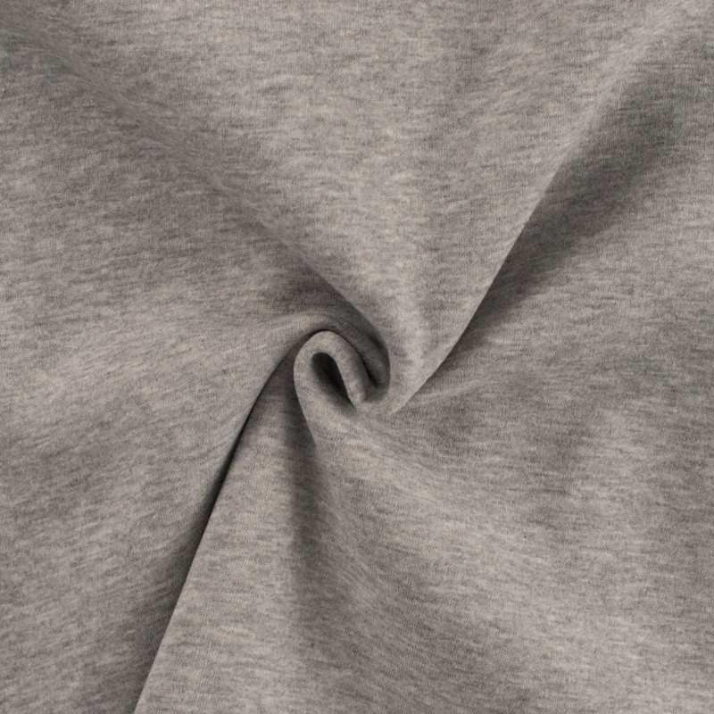 Coupon 3m Tissu Jogging Lourd Gris Chiné