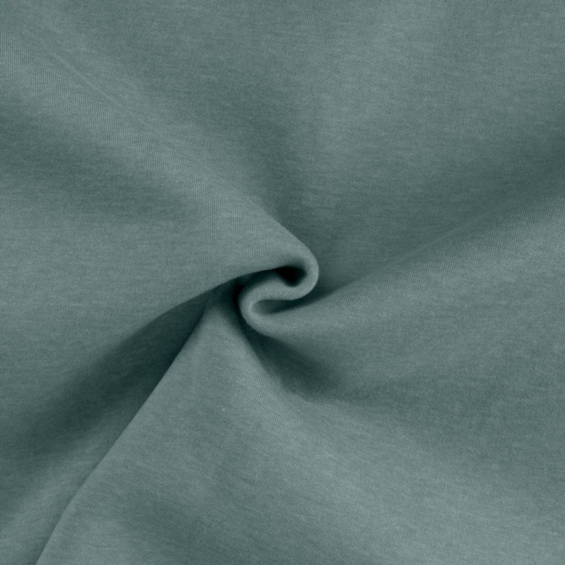 Coupon 3m Tissu Jogging Lourd Bleu Vert Chiné