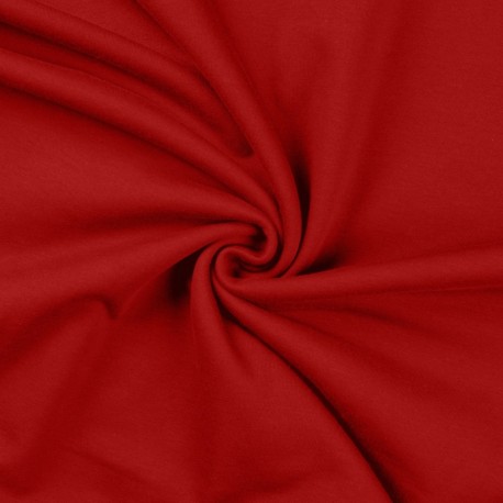 Coupon 3m Tissu Jogging Rouge Foncé