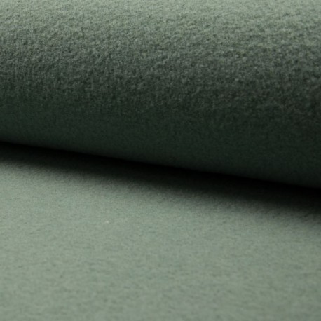 Coupon 3m Tissu Laine Bouillie Uni Menthe