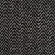 Coupon 3m Tissu Laineux Chevron Ecru Noir
