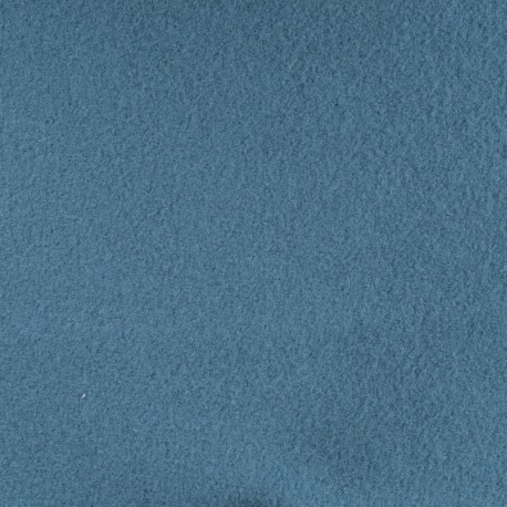 Coupon 3m Tissu Laine Bouillie Unie Bleu