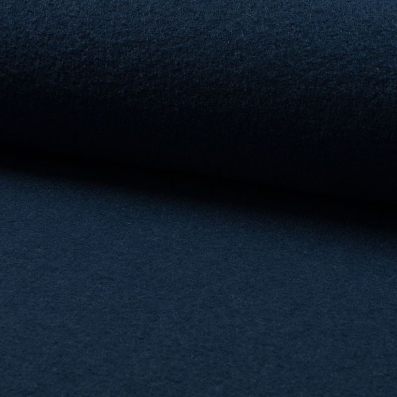 Coupon 3m Tissu Laine Bouillie Unie Petrole