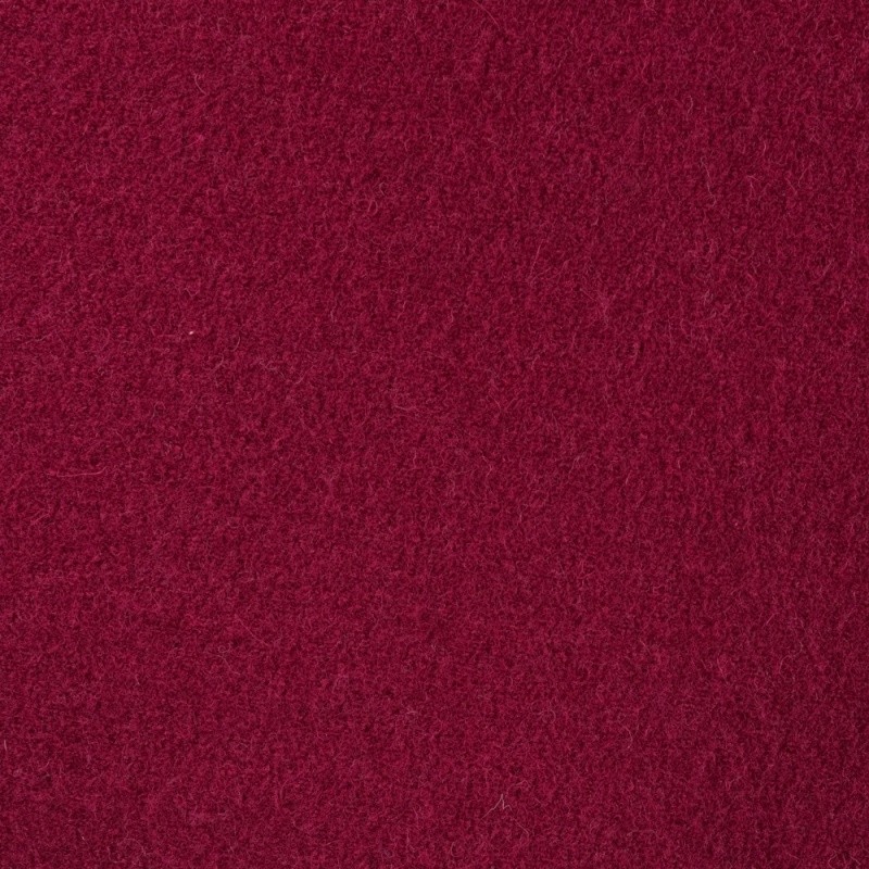 Coupon 3m Tissu Laine Bouillie Unie Cerise