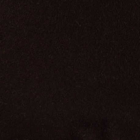 Coupon 3m Tissu Laine Bouillie Unie Marron