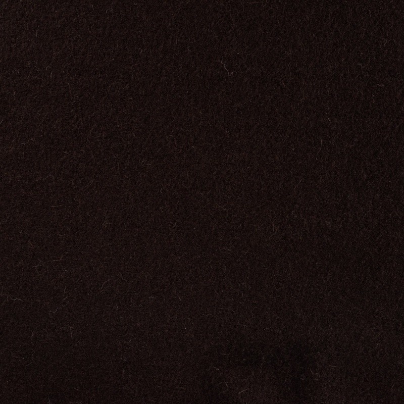 Coupon 3m Tissu Laine Bouillie Unie Marron