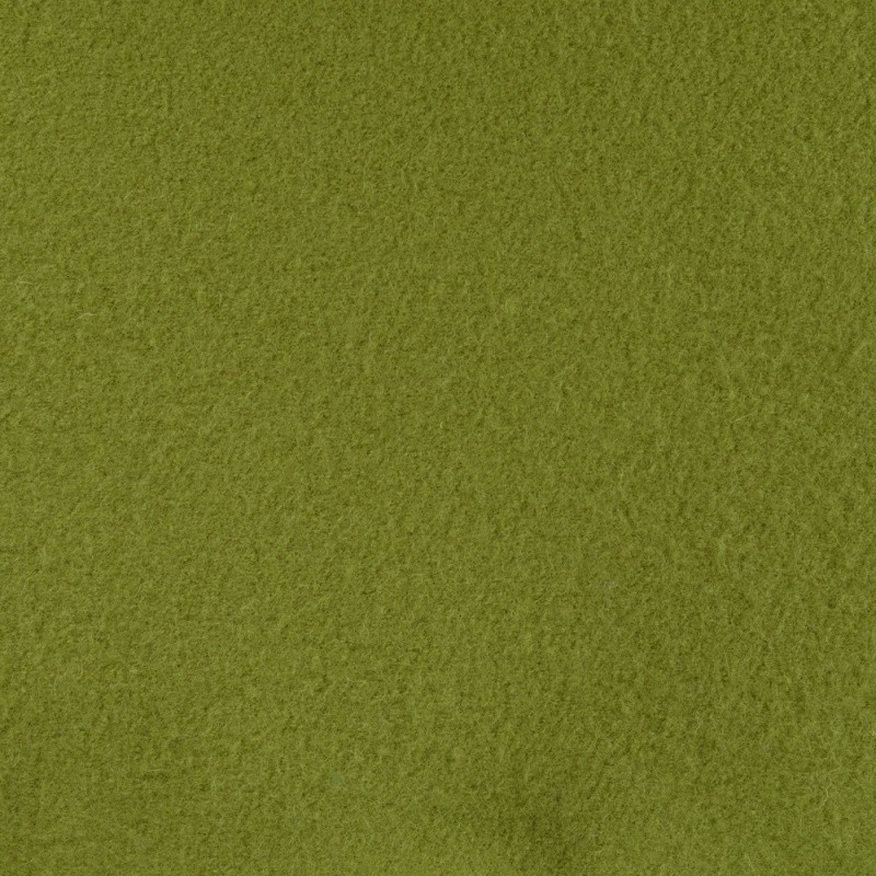 Coupon 3m Tissu Laine Bouillie Unie Kiwi