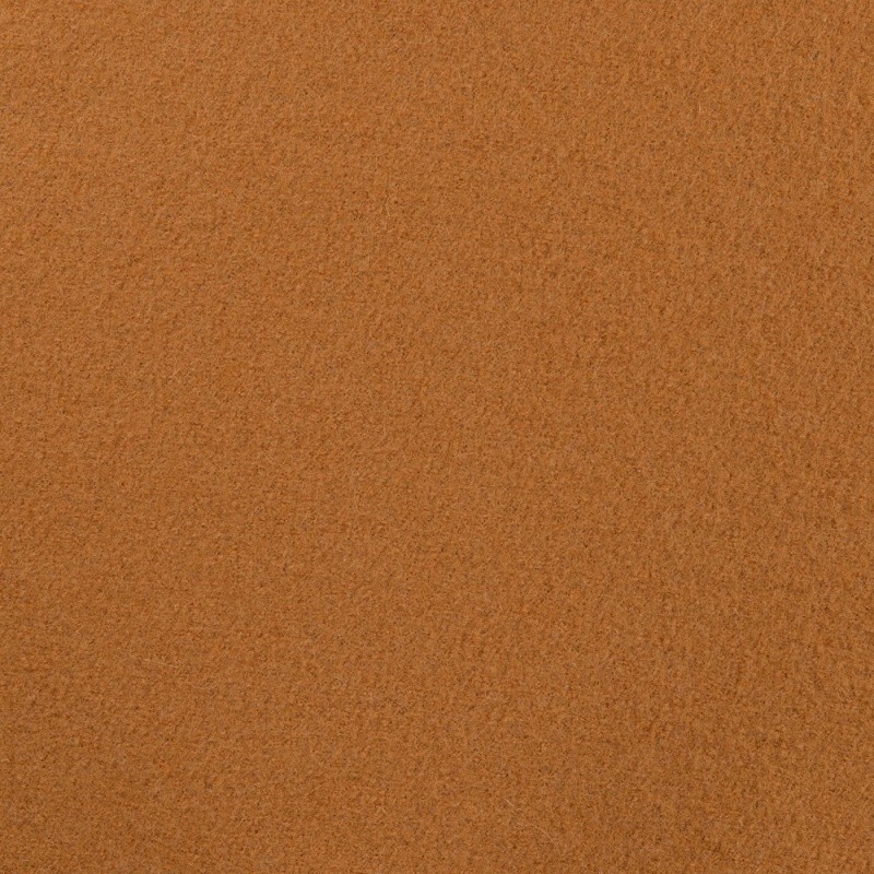 Coupon 3m Tissu Laine Bouillie Unie Caramel