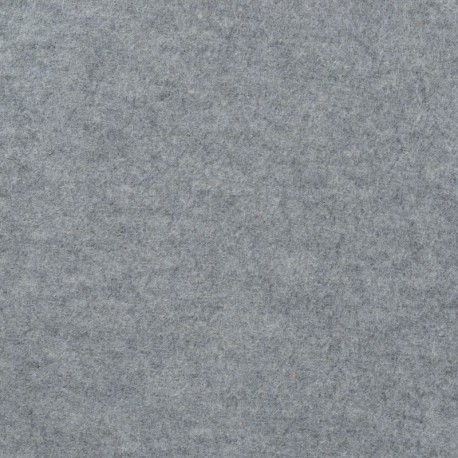 Coupon 3m Tissu Laine Bouillie Unie Gris