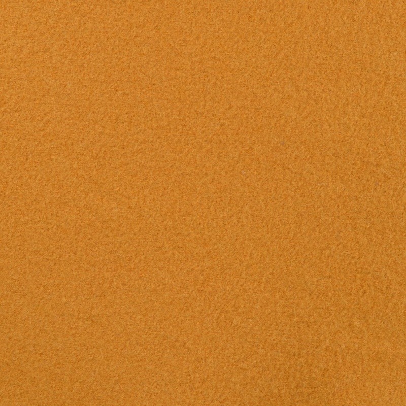 Coupon 3m Tissu Laine Bouillie Unie Ocre