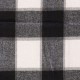 Coupon 3m Tissu Lainage Carreaux Noir 