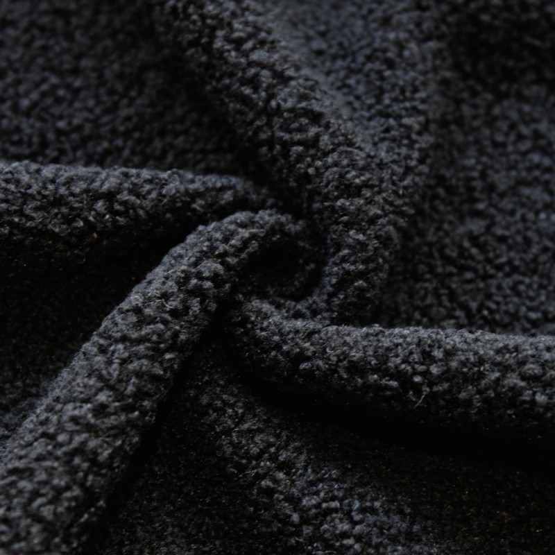 Coupon 3m Tissu Agno Effet Laine Noir 