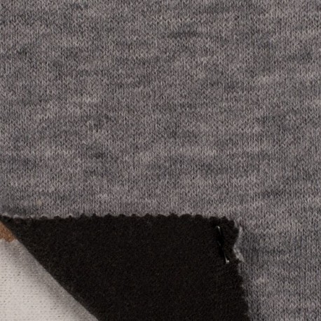 Coupon 3m Tissu Dominga Reversible Noir/Gris