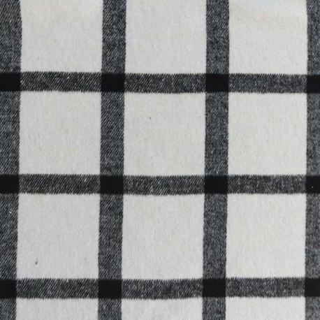 Coupon 3m Tissu Lainage Turnberry Noir Et Blanc