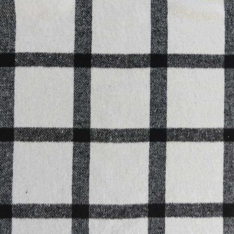 Coupon 3m Tissu Lainage Turnberry Noir Et Blanc