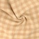 Coupon 3m Tissu Carreaux Camel