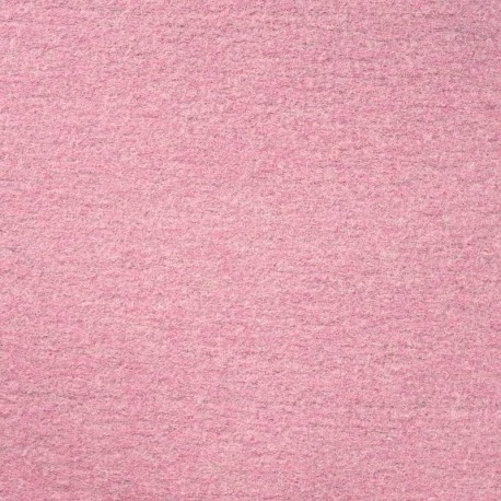 Coupon 3m Tissu Laine Bouillie Rose