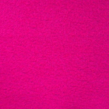 Coupon 3m Tissu Laine Bouillie Fuchsia