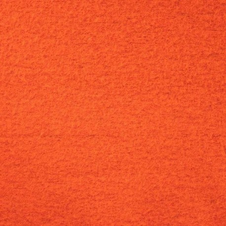 Coupon 3m Tissu Laine Bouillie Orange 