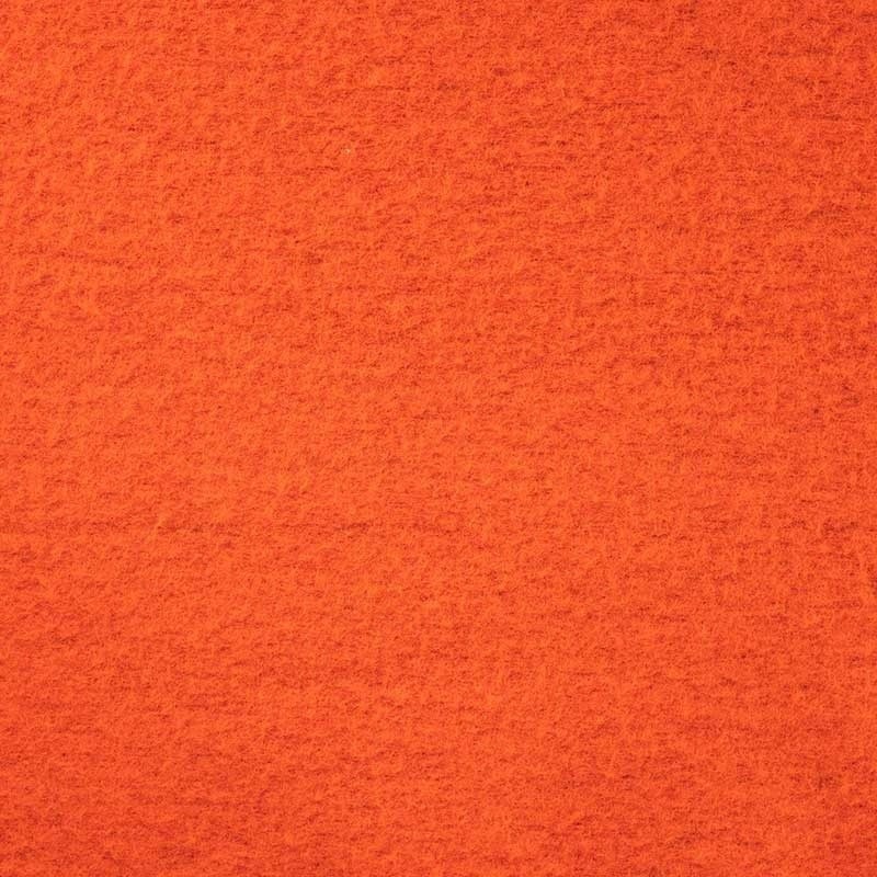 Coupon 3m Tissu Laine Bouillie Orange 