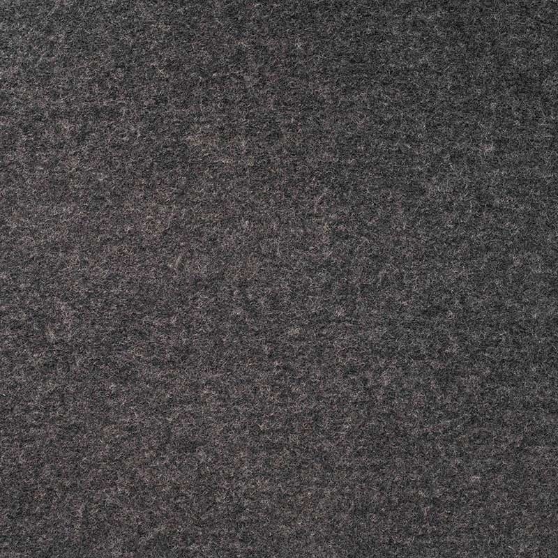Coupon 3m Tissu Laine Bouillie Gris Anthracite
