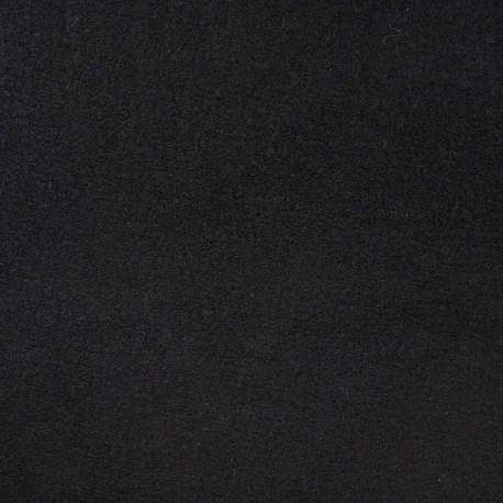 Coupon 3m Tissu Laine Bouillie Noir 