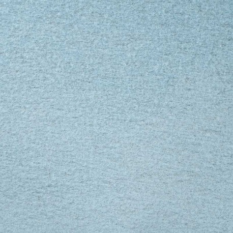 Coupon 3m Tissu Laine Bouillie Bleu Ciel 