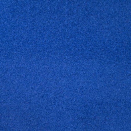 Coupon 3m Tissu Laine Bouillie Bleu Roi 