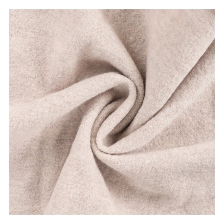Coupon 3m Tissu Laine Bouillie Chinée Sable 