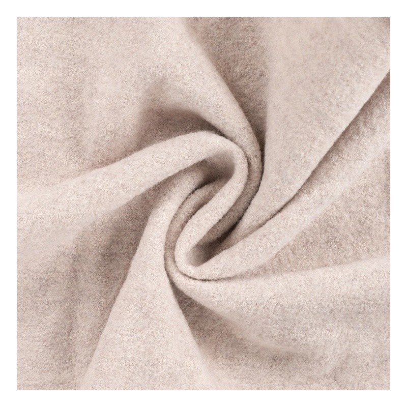 Coupon 3m Tissu Laine Bouillie Chinée Sable 