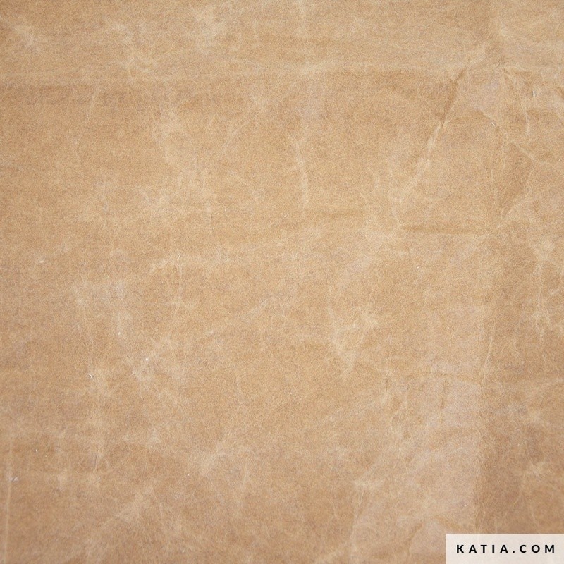 Coupon 3m Tissu Katia Papier Kraft Lavable 
