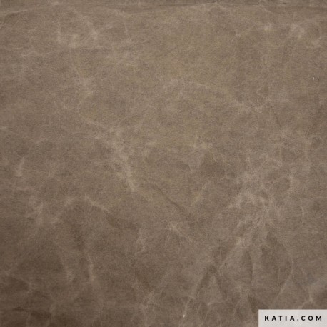Coupon 3m Tissu Katia Papier Kraft Marron Lavable