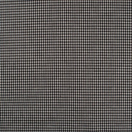 Coupon 3m Tissu Petit Vichy 2mm Noir  