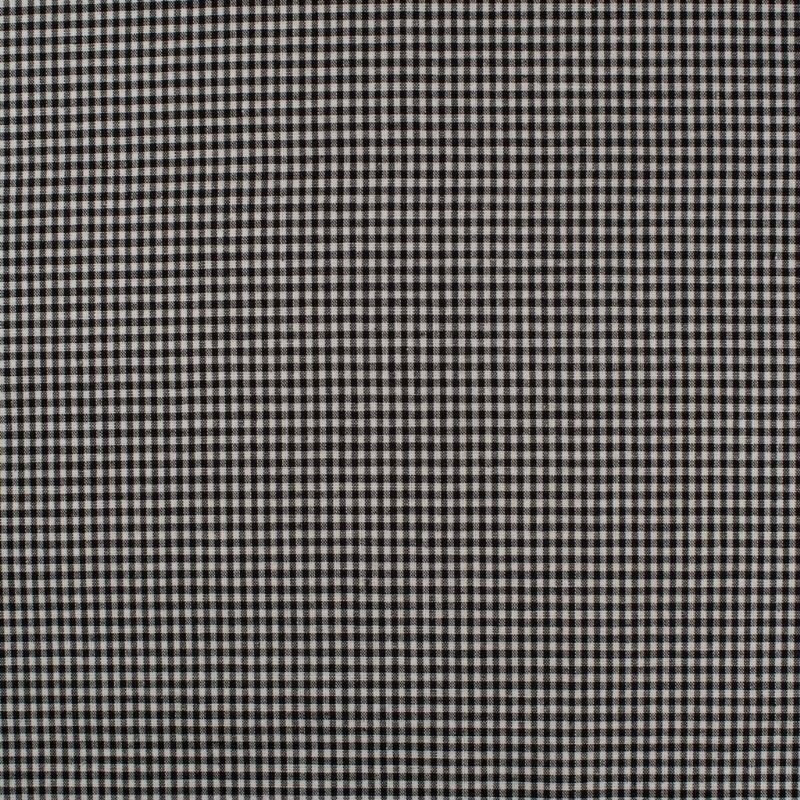 Coupon 3m Tissu Petit Vichy 2mm Noir  