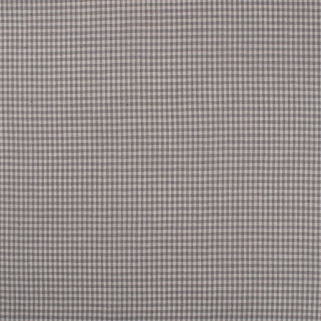Coupon 3m Tissu Petit Vichy 2mm Gris 