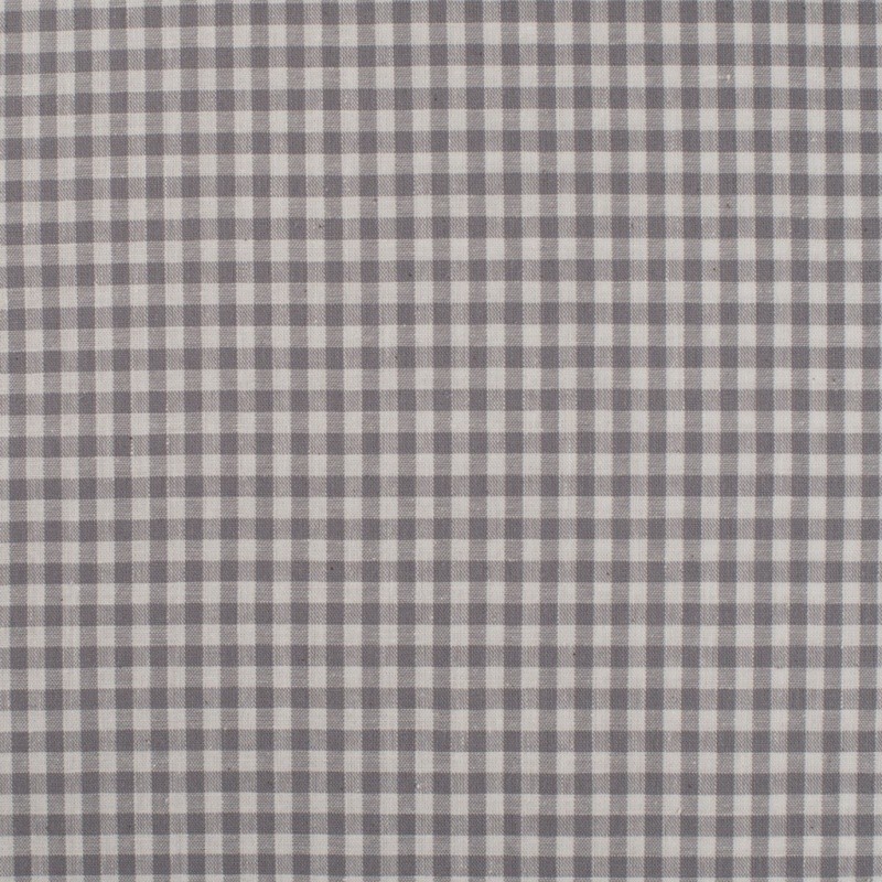 Coupon 3m Tissu Moyen Vichy 5mm Gris 