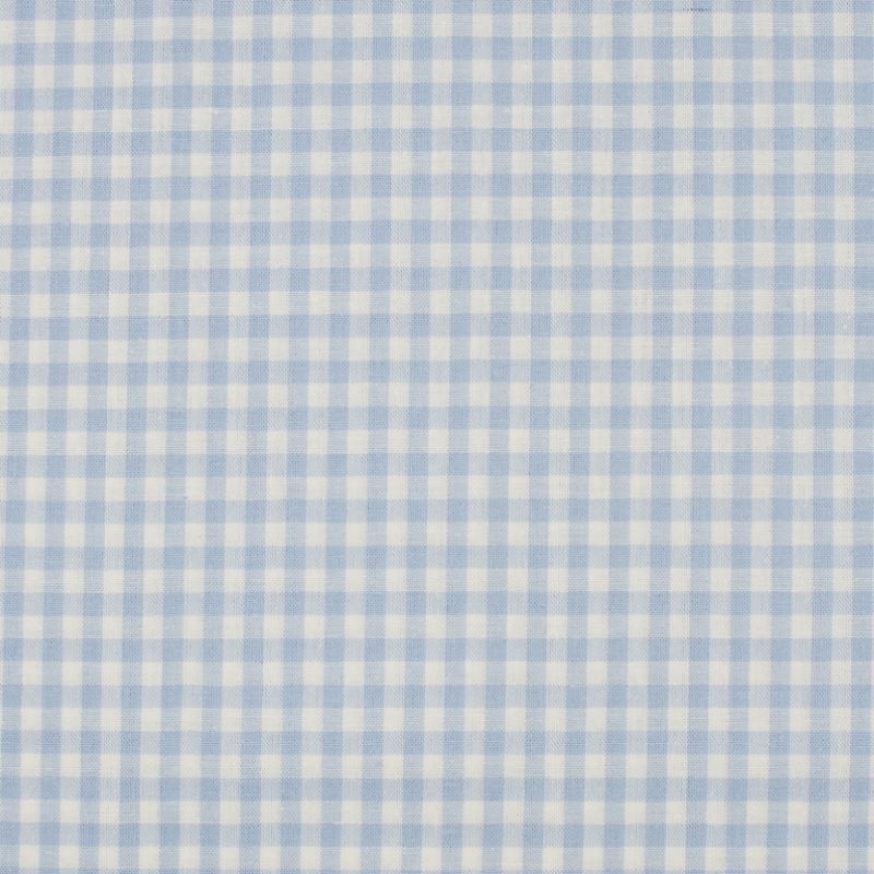 Coupon 3m Tissu Moyen Vichy 5mm Bleu Ciel 