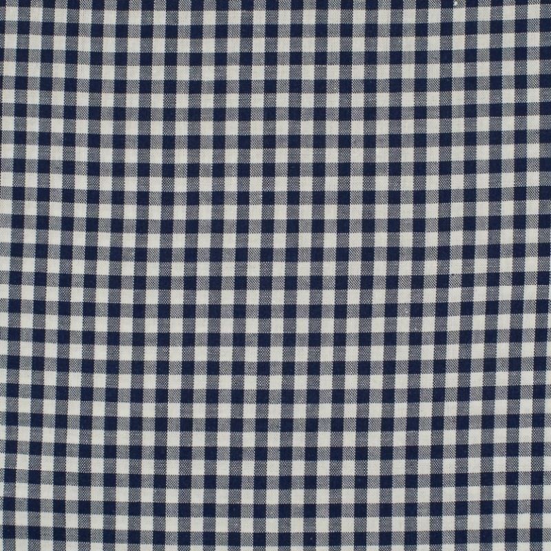 Coupon 3m Tissu Moyen Vichy 5mm Bleu Marine 