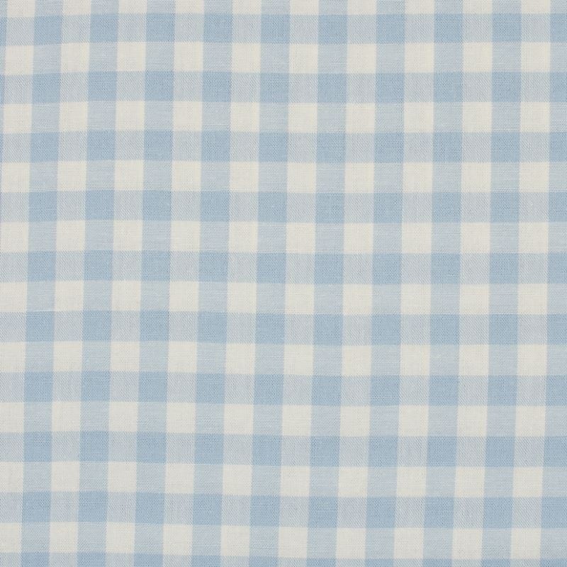 Coupon 3m Tissu Grand Vichy 10mm Bleu Clair