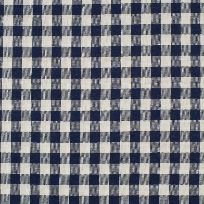 Coupon 3m Tissu Grand Vichy 10mm Navy 