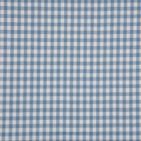 Coupon 3m Tissu Moyen Vichy 5mm Bleu