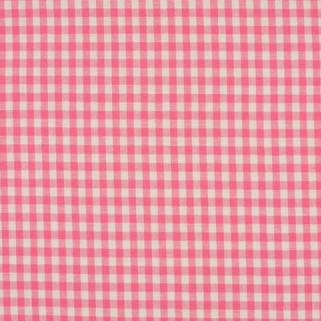 Coupon 3m Tissu Moyen Vichy 5mm Rose