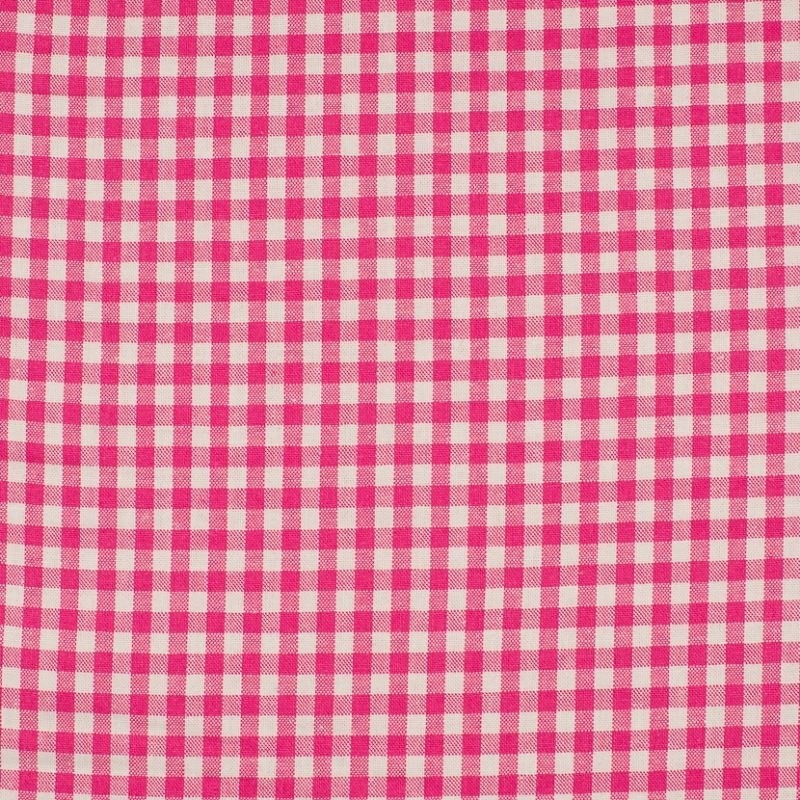 Coupon 3m Tissu Moyen Vichy 5mm Fuchsia