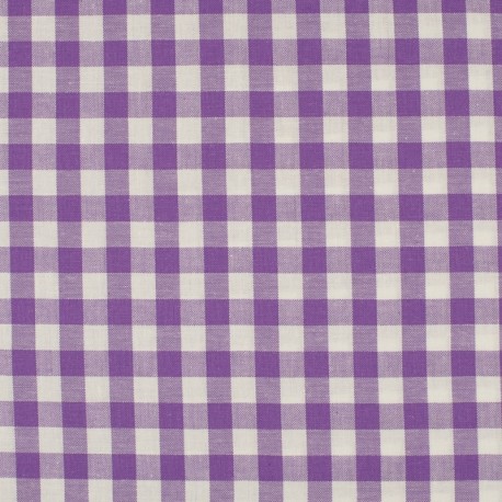 Coupon 3m Tissu Grand Vichy 10mm Violet